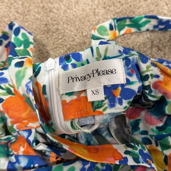 Privacy Please/ Revolve Floral Print Mini Dress Size Extra Small Condition 9/10 - Picture 4 of 5